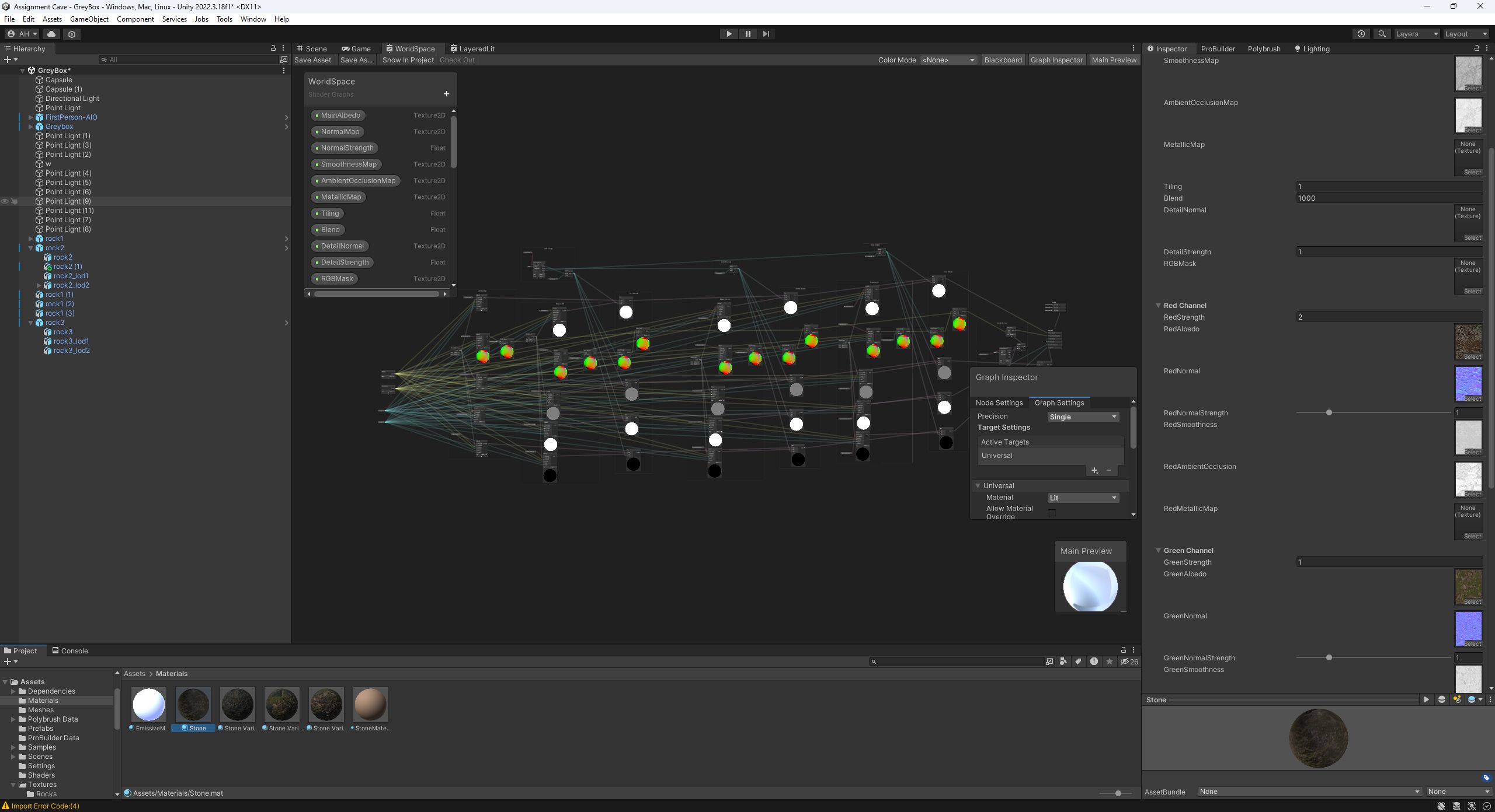 Material Mask Shader Setup mineshaft